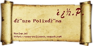 Ősze Polixéna névjegykártya